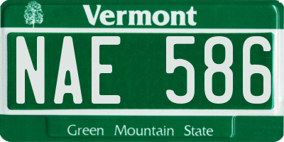 VT license plate NAE586