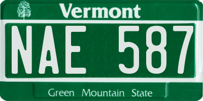 VT license plate NAE587
