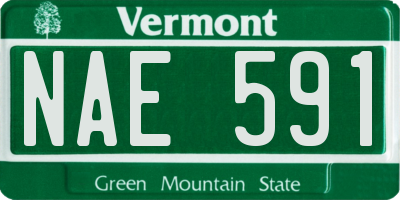 VT license plate NAE591