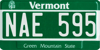 VT license plate NAE595