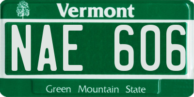 VT license plate NAE606