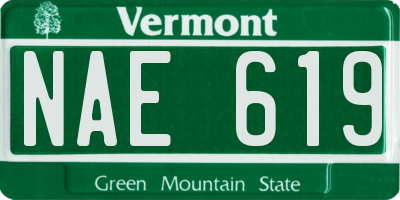 VT license plate NAE619