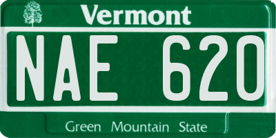 VT license plate NAE620