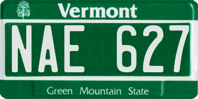 VT license plate NAE627