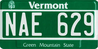 VT license plate NAE629