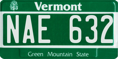 VT license plate NAE632