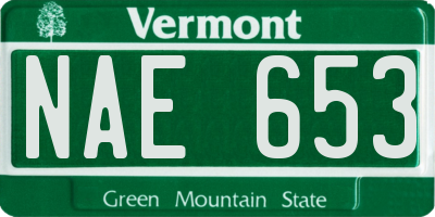 VT license plate NAE653