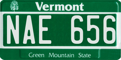 VT license plate NAE656