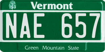 VT license plate NAE657
