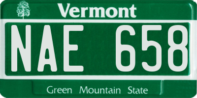 VT license plate NAE658
