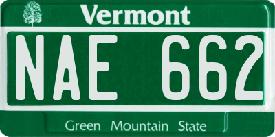 VT license plate NAE662