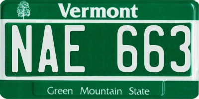 VT license plate NAE663