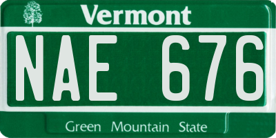 VT license plate NAE676
