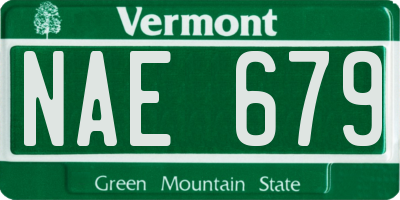 VT license plate NAE679