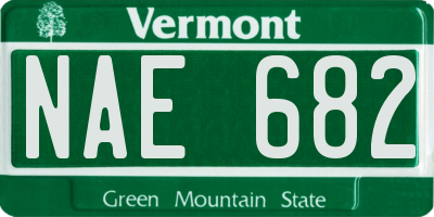 VT license plate NAE682