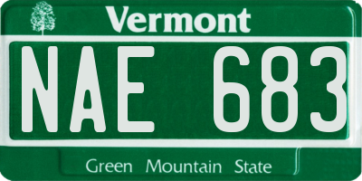 VT license plate NAE683