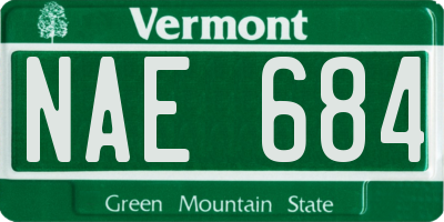 VT license plate NAE684