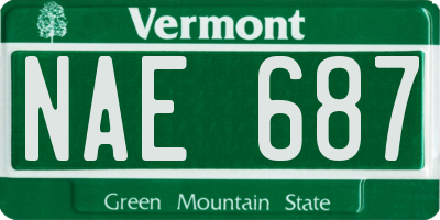 VT license plate NAE687