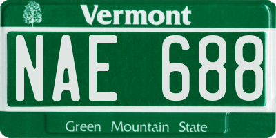 VT license plate NAE688