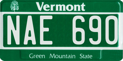 VT license plate NAE690