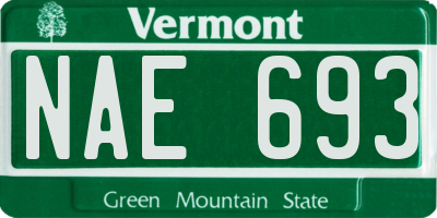 VT license plate NAE693