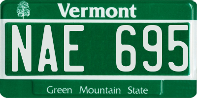 VT license plate NAE695