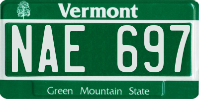 VT license plate NAE697