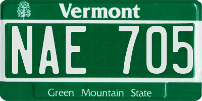 VT license plate NAE705