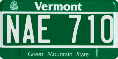 VT license plate NAE710