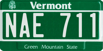 VT license plate NAE711