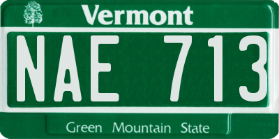 VT license plate NAE713