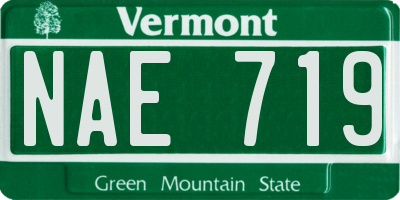 VT license plate NAE719