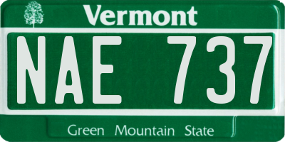 VT license plate NAE737
