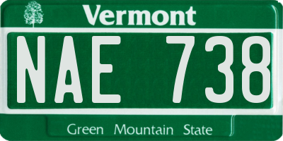 VT license plate NAE738