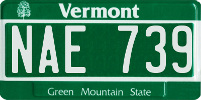 VT license plate NAE739