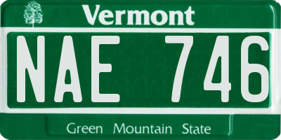 VT license plate NAE746