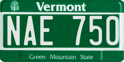 VT license plate NAE750