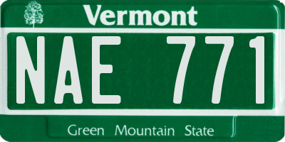 VT license plate NAE771