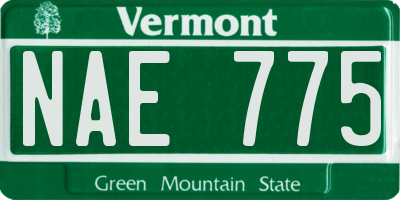 VT license plate NAE775