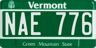 VT license plate NAE776
