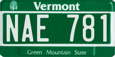 VT license plate NAE781