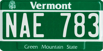 VT license plate NAE783
