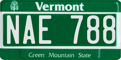 VT license plate NAE788