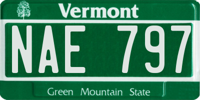 VT license plate NAE797