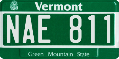 VT license plate NAE811