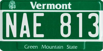 VT license plate NAE813