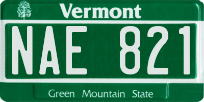 VT license plate NAE821