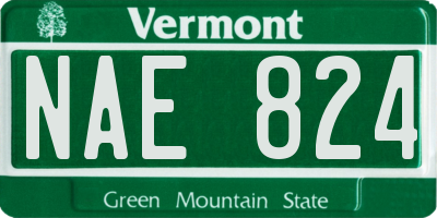VT license plate NAE824
