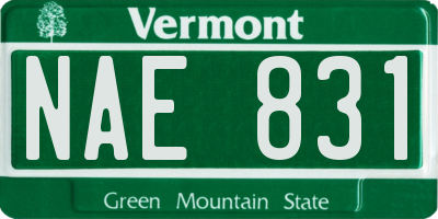 VT license plate NAE831