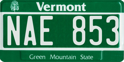 VT license plate NAE853